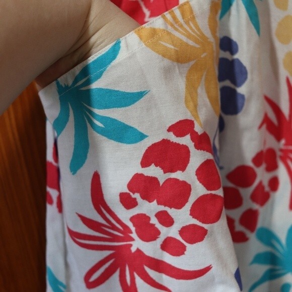 Jaclyn Smith Rainbow Pineapple Wide Leg Culotte Shorts Secret Pants Vintage 90s - Picture 2 of 9